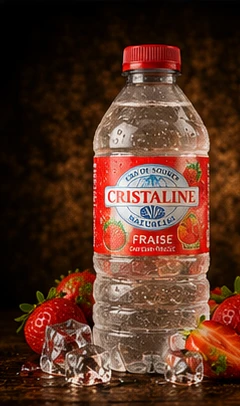 Cristaline aromatisée fraise - plat du restaurant italien LE 55 à Suresnes