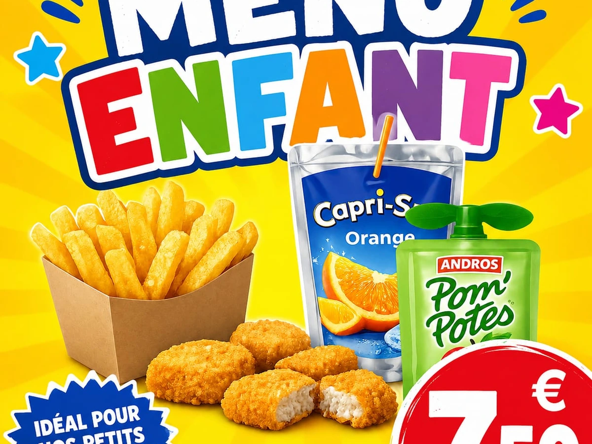 Menu Enfant - plat du restaurant italien LE 55 à Suresnes