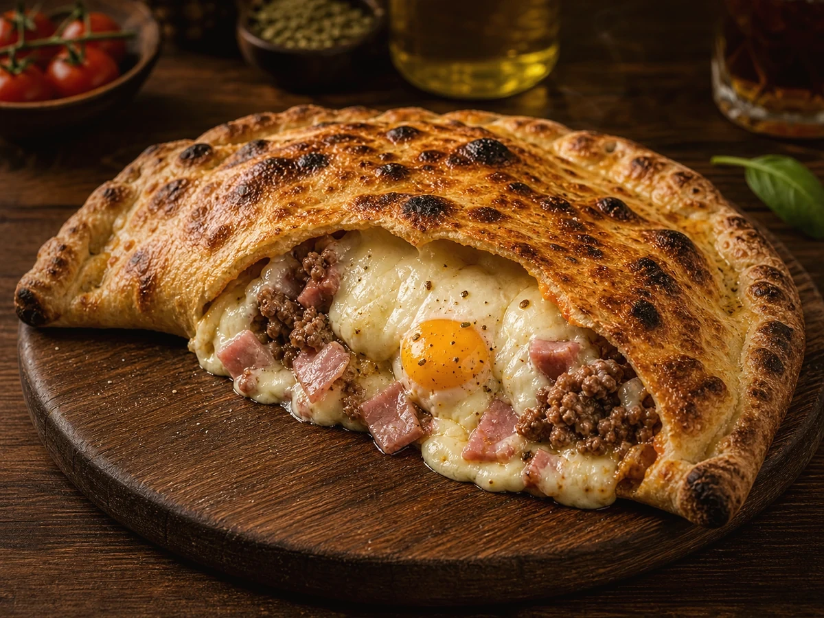Calzone - plat du restaurant italien LE 55 à Suresnes